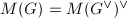 $M(G)=M(G^\vee)^\vee$
