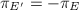 $\pi_{E'}=-\pi_E$