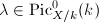 $\lambda\in\Pic_{X/k}^0(k)$