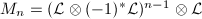 $M_n=(\mathcal{L}\otimes (-1)^*\mathcal{L})^{n-1}\otimes\mathcal{L}$