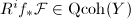 $R^if_*\mathcal{F}\in \mathrm{Qcoh}(Y)$