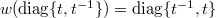 $w(\diag\{t,t^{-1}\})=\diag\{t^{-1},t\}$