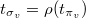 $t_{\sigma_v}=\rho(t_{\pi_v})$