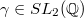 $\gamma\in SL_2(\mathbb{Q})$