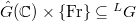 $\hat G(\mathbb{C})\times\{\mathrm{Fr}\}\subseteq {}^{L}G$