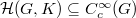 $\mathcal{H}(G,K)\subseteq C_c^\infty(G)$