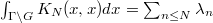 $\int_{\Gamma\backslash G}K_N(x,x)dx=\sum_{n\le N}\lambda_n$