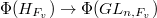 $\Phi(H_{F_v})\rightarrow \Phi(GL_{n,F_v})$