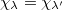 $\chi_\lambda=\chi_{\lambda'}$