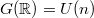 $G(\mathbb{R})=U(n)$