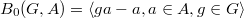 $B_0(G,A)=\langle ga-a,a\in A,g\in G\rangle$