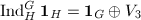 $\Ind_H^G\mathbf{1}_H=\mathbf{1}_G\oplus V_3$