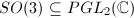 $SO(3)\subseteq PGL_2(\mathbb{C})$