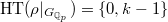 $\HT(\rho|_{G_{\mathbb{Q}_p}})=\{0,k-1\}$