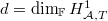 $d=\dim_\mathbb{F}H_{\mathcal{A},T}^1$