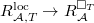 $R_{\mathcal{A},T}^\mathrm{loc}\rightarrow R_\mathcal{A}^{\Box_T}$