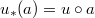 $u_*(a)=u\circ a$