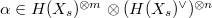 $\alpha\in H(X_s)^{\otimes m} \otimes (H(X_s)^\vee)^{\otimes n}$