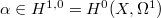 $\alpha\in H^{1,0}=H^0(X,\Omega^1)$