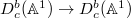 $D_c^b(\mathbb{A}^1)\rightarrow D_c^b(\mathbb{A}^1)$