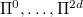 $\Pi^0,\ldots, \Pi^{2d}$