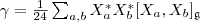 \gamma= \frac{1}{24}\sum_{a,b}X^*_aX^*_b[X_a,X_b]_{\mathfrak g}