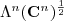 \Lambda^n(\mathbf C^n)^{\frac{1}{2}