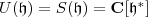 U(\mathfrak h)=S(\mathfrak h)=\mathbf C[\mathfrak h^*]
