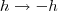 h\rightarrow -h