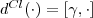 d^{Cl}(\cdot)=[\gamma, \cdot]