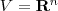 V=\mathbf R^n