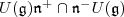 U(\mathfrak g)\mathfrak n^+\cap\mathfrak n^-U(\mathfrak g)