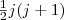 \frac{1}{2}j(j+1)