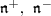 \mathfrak n^+,\ \mathfrak n^-