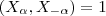 (X_{\alpha},X_{-\alpha})=1