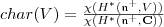 char(V)=\frac{\chi(H^*(\mathfrak n^+, V))}{\chi(H^*(\mathfrak n^+, \mathbf C))}
