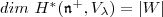 dim\ H^*(\mathfrak n^+,V_\lambda)=|W|