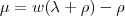 \mu=w(\lambda + \rho)-\rho \mu=w(\lambda + \rho)-\rho