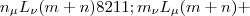 n_\mu L_\nu(m+n) – m_\nu L_\mu(m+n) + n_\mu L_\nu(m+n) – m_\nu L_\mu(m+n) +