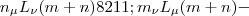 n_\mu L_\nu(m+n) – m_\nu L_\mu(m+n) - n_\mu L_\nu(m+n) – m_\nu L_\mu(m+n) -
