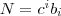 N=c^ib_i