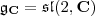 \mathfrak g_{\mathbf C}=\mathfrak{sl}(2,\mathbf C)