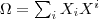 \Omega=\sum_iX_iX^i