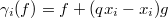 $\gamma_i(f)=f+(qx_i-x_i)g$