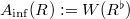 $A_\mathrm{inf}(R):=W(R^\flat)$