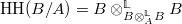 $\mathrm{HH}(B/A)= B \otimes_{B \otimes_A^\mathbb{L}B} ^\mathbb{L}B$