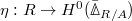 $\eta: R\rightarrow H^0(\bar \Delta_{R/A})$