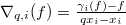 $\nabla_{q,i}(f)=\frac{\gamma_i(f)-f}{qx_i-x_i}$