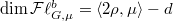 $\dim \mathcal{F}\ell_{G,\mu}^b=\langle 2\rho,\mu\rangle-d$