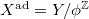 $X^\mathrm{ad}=Y/\phi^\mathbb{Z}$